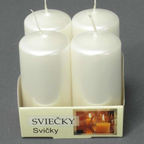 Sviečky adventné 40-80 metalik perla